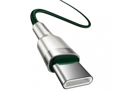کابل شارژ سریع و انتقال داده تایپ سی به تایپ سی بیسوس Baseus Cafule Series Metal Data Cable Type-C to Type-C 100W 1m CATJK-C06