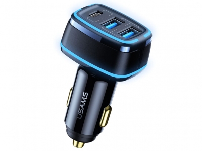شارژر فندکی فست شارژ ماشین 80 وات تایپ سی یوسامز US-CC126