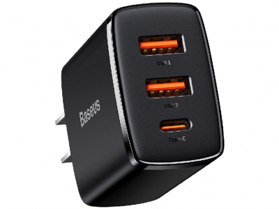شارژر دیواری سریع بیسوس Baseus 30W Compact Quick Charger 2U+C CN CCXJ-C01