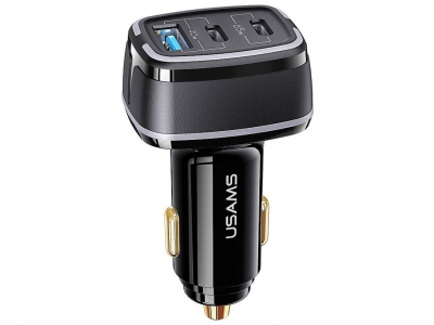 شارژر فندکی سوپر فست شارژ ماشین تایپ سی 105 وات یوسامز US-CC141