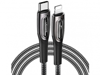 کابل شارژ سریع تایپ‌سی به لایتنینگ 1.2 متری یوسامز USAMS Cable Raydan Smart Power Off Lightning SJ518