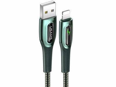 کابل شارژ سریع یواس‌بی به لایتنینگ 2 متری یوسامز USAMS Cable Raydan Series Smart Power Off For Lightning SJ470USB02