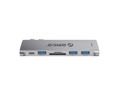 هاب آداپتور تایپ سی اوریکو ORICO 2CT-6TS 6-in-1 Type-C Hub Multifunctional Docking