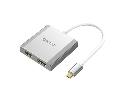 هاب آداپتور 1 به 2 تایپ سی اوریکو ORICO XD-CFHD4 Type-C to DP + HDMI Adapter