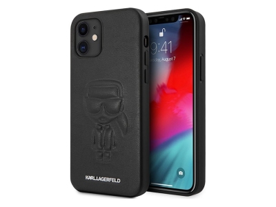 قاب چرمی آیفون 12 مینی طرح کارل برجسته CG Mobile iphone 12 mini Karl Lagerfeld Leather Case