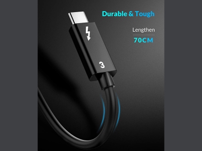 کابل تاندربولت اوریکو ORICO TBL05 Certified Thunderbolt 3 Data Cable (0.5M)