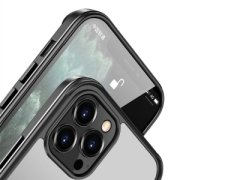 قاب شفاف بامپر فلزی آیفون 13 پرو مکس سولادا Sulada iPhone 13 Pro Max Nano Glass Metal Bumper Case