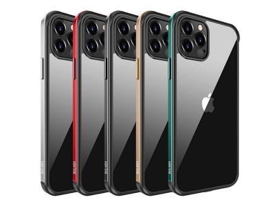 قاب شفاف بامپر فلزی آیفون 13 پرو مکس سولادا Sulada iPhone 13 Pro Max Nano Glass Metal Bumper Case