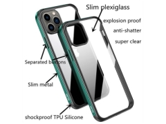 قاب شفاف بامپر فلزی آیفون 13 پرو سولادا Sulada iPhone 13 Pro Nano Glass Metal Bumper Case