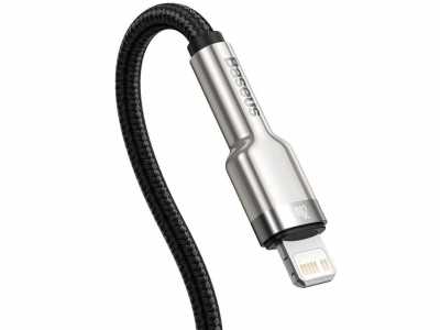 کابل داده و شارژ سریع تایپ‎سی به لایتنینگ 25 سانتی‌متری بیسوس Baseus Cafule Series Metal Data Cable Type C to Lightning 20W CATLJK-01