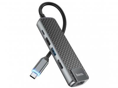 هاب تایپ‌سی هوکو Hoco Easy view Type-C multifunction adapter HB23