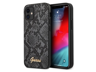 قاب چرمی پوست ماری آیفون 12 مینی CG Mobile iphone 12 mini Guess Snake Skin Leather Case
