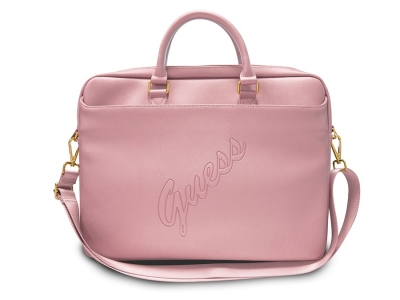 کیف چرمی لپ تاپ 13و15و16 اینچ همراه با بند رودوشی CG Mobile Laptop 13/15/16 inch Guess Leather Bag