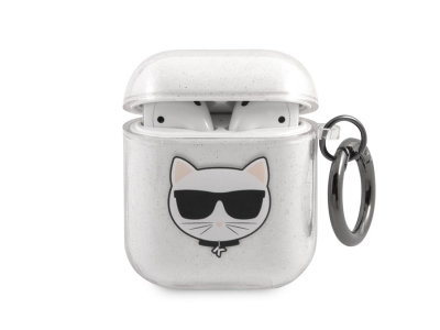 کاور محافظ براق ایرپاد اپل طرح گربه کارل CG Mobile Apple Airpods/Airpods 2 Karl Cat Case