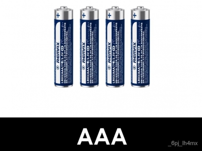 بسته دوتایی باتری نیم‌قلمی آلکالاین ریمکس REMAX LR03 Alkaline Battery AAA