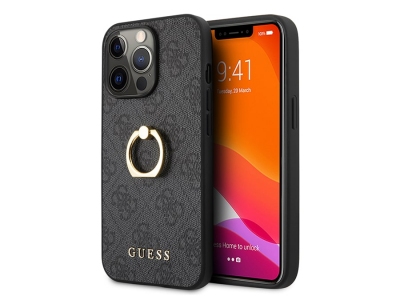 قاب چرمی حلقه دار آیفون 13 پرو مکس CG Mobile iphone 13 Pro Max Guess Finger Ring Leather Case