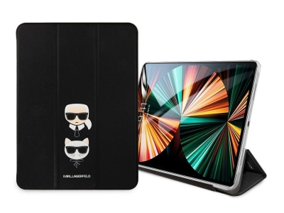 کیف چرمی آیپد پرو 11 اینچ طرح کارل و گربه CG Mobile iPad Pro 11 2020/2021 Cat Karl Lagerfeld Leather Case