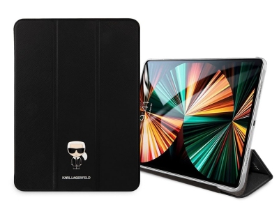 کیف چرمی آیپد پرو 11 اینچ طرح کارل برجسته CG Mobile iPad Pro 11 2020/2021 Karl Lagerfeld Leather Case