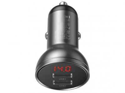 شارژر فندکی فست شارژ ماشین با دو پورت بیسوس CCBX-0G