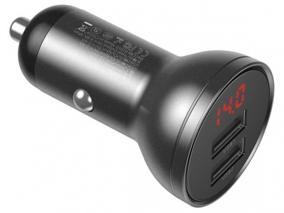شارژر فندکی فست شارژ ماشین با دو پورت بیسوس CCBX-0G