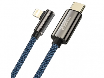 کابل شارژ لایتنینگ به تایپ سی 20 وات 2 متری بیسوس Baseus Legend Mobile Game Elbow Cable CACS000303