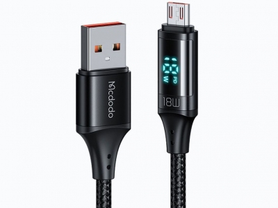 کابل شارژ سریع یواس‌بی به میکرویواس‌بی 1.2 متری مک‌دودو MCDODO USB to Micro USB Cable 3A LED Display Fast Charging CA-1070