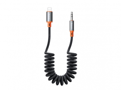 کابل فنری تبدیل لایتنینگ به جک 3.5 میلیمتری مک دودو با طول 1.8متر McDoDo CA-0890 Lightning To DC3.5mm Audio Converter, Castle series