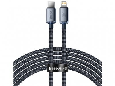 کابل تایپ‌سی به لایتنینگ بیسوس 2 متری  Baseus CAJY000301 Crystal Shine Series Fast Charging Data Cable Type-C to iP 20W
