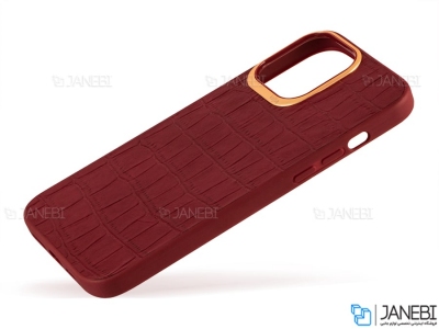 قاب چرمی آیفون 13 پرو کجسا Kajsa iPhone 13 Pro Neo Classic Croco Pattern Leather Case