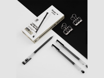 خودکار 12 عددی گوانگبو Guangbo B72009D Big Capacity 0.5mm Black Ink Gel Pen