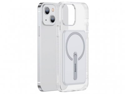 قاب محافظ مگنتی ژله‌ای بیسوس Baseus ARCX000002 Magnetic Phone Case with a Bracket For iPhone 13
