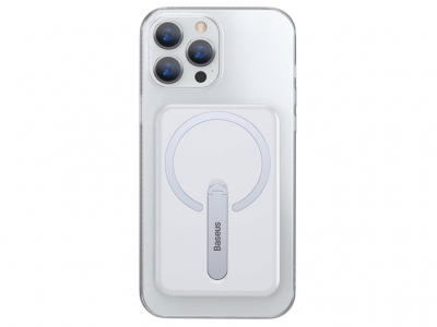 کاور محافظ مگنتی آیفون 13 پرو بیسوس Baseus ARCX000102 Magnetic Phone Case with a Bracket For iP13 Pro 6.1inch 2021 Transparent