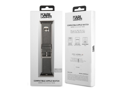 بند چرمی اپل واچ 42 و 44 میلیمتر طرح کارل CG Mobile Apple Watch 42/44 mm Karl Leather Strap