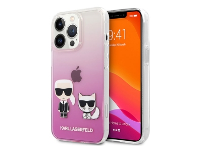 قاب محافظ شیشه ای آیفون 13 پرو طرح کارل و گربه CG Mobile iphone 13 Pro Karl Lagerfeld Case