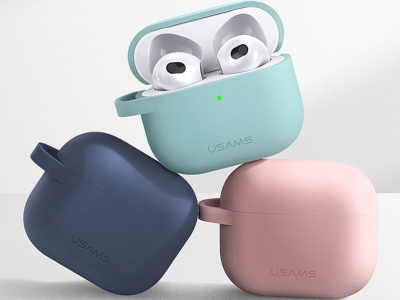 کاور سیلیکونی ایرپاد 3 اپل برند یوسامز USAMS BH741 Protective TPU Case For AirPods 3