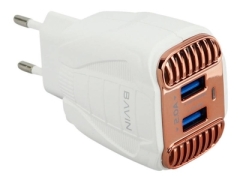 شارژر دیواری فست شارژ یواس‌بی باوین BAVIN Dual USB Air Purifier Charger PC272Y