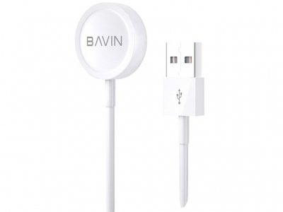 شارژر مگنتی اپل‌واچ یک متری باوین BAVIN Apple Watch Wireless Charger 1/2/3/4/5/6 Nike+ Edition Hermes CB-234