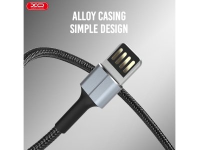 کابل شارژ سریع و انتقال داده یواس‌بی به تایپ‎سی یک متری ایکس‌او XO double side insert charging cable Type-c NB116