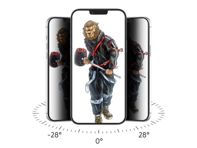 محافظ صفحه نمایش شیشه ای پرایویسی آیفون 13 و 13 پرو گرین Green iphone 13/13 Pro 3D Forte Privacy Glass