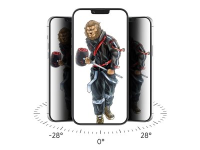 محافظ صفحه نمایش شیشه ای پرایویسی آیفون 13 پرو مکس گرین Green iphone 13 Pro Max 3D Forte Privacy Glass