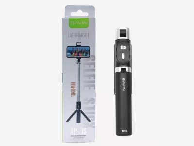 مونوپاد پایه دار بلوتوثی همراه با نور باوین BAVIN AP-05 Bluetooth Monopod with LED Flash and Stand