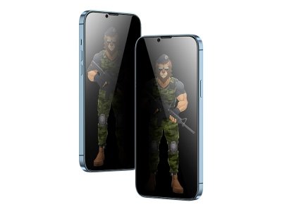 محافظ صفحه نمایش شیشه ای حریم شخصی آیفون 13 و 13 پرو گرین Green iPhone 13/13 Pro Privacy Pro Full Curved Glass