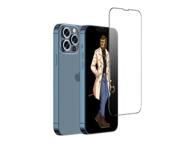 محافظ صفحه نمایش شیشه ای آیفون 13 و 13 پرو گرین Green iPhone 13/13 Pro 3D Curved Pro Round Edge Glass