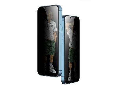 محافظ صفحه نمایش شیشه ای حریم شخصی آیفون 13 پرو مکس گرین Green iPhone 13 Pro Max 3D Privacy Silicone Edge Glass
