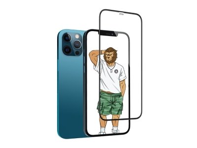 محافظ صفحه نمایش شیشه ای آیفون 12 و 12 پرو گرین Green iphone 12/12 Pro 3D Silicone+ Full Curved & HD Glass