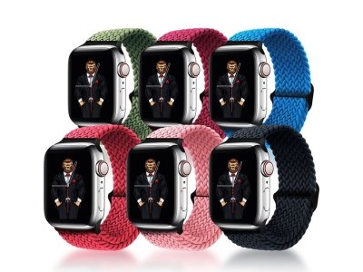 بند پارچه ای اپل واچ 38 و 40 میلی‌ متر گرین Green Apple Watch 38/40mm Braided Solo Loop Adjustable Strap