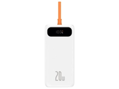 پاوربانک 10000 فست شارژ با کابل لایتنینگ بیسوس Baseus Power Bank 10000mAh 20W PPBLK-02