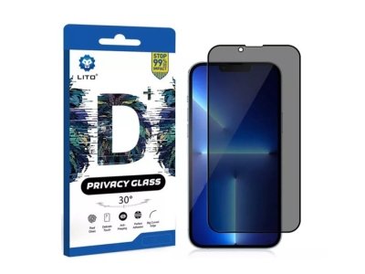 محافظ صفحه نمایش شیشه ای حریم شخصی آیفون لیتو Lito D+ Apple iphone 13 Pro Max Privacy Glass