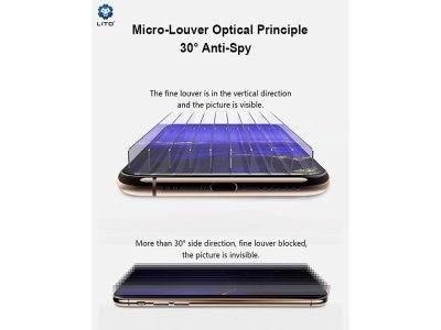 محافظ صفحه نمایش شیشه ای حریم شخصی آیفون لیتو Lito D+ Apple iphone 12 Pro Max Privacy Glass