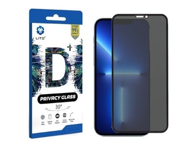 محافظ صفحه نمایش شیشه ای حریم شخصی آیفون لیتو Lito D+ Apple iphone 12 Pro Max Privacy Glass